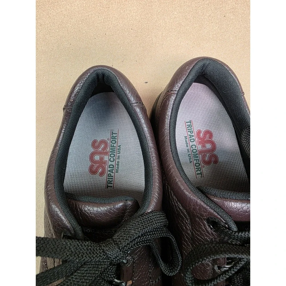 SAS Bout Time (Sz 9 N NARROW) Men's Burgundy Comfort Shoes Sneakers USA
